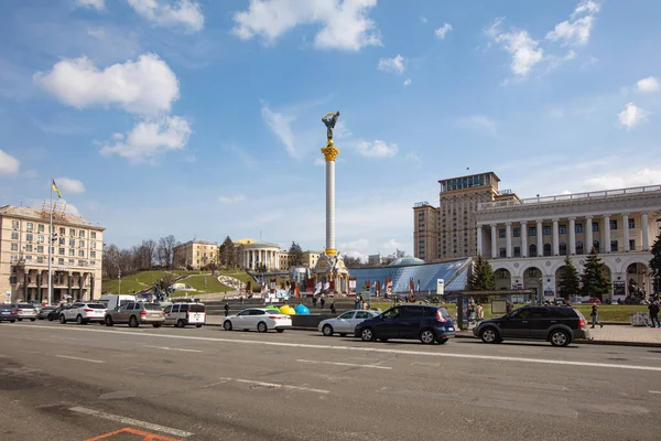 Kiev Ucrania Abril 2021 Monumento Independencia Kiev —  Fotos de Stock