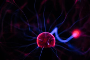 Plazma lambası ve küreye yakın çekim