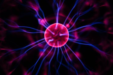 Plazma lambası ve küreye yakın çekim