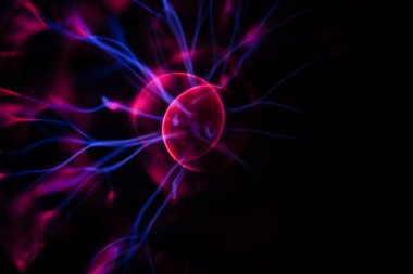 Plazma lambası ve küreye yakın çekim