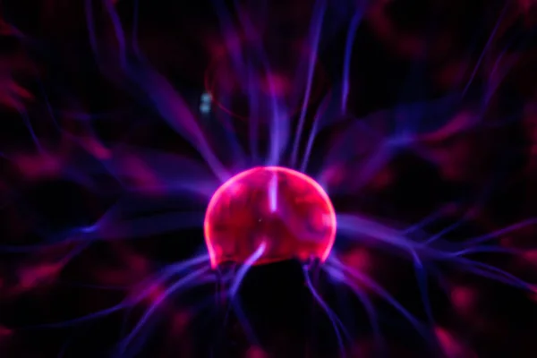 Closeup Plasma Lamp Globe — Stock Photo, Image