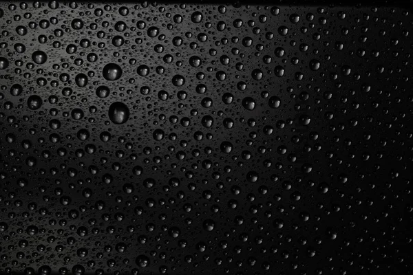 Black Background Water Drops — Stock Photo, Image