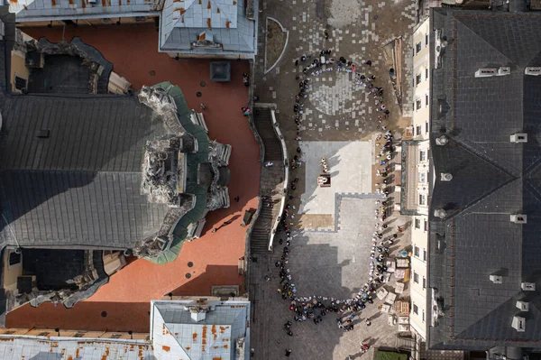 Lviv Ukraine Mai 2021 Luftaufnahme Der Georgs Kathedrale Lviv Ukraine — Stockfoto