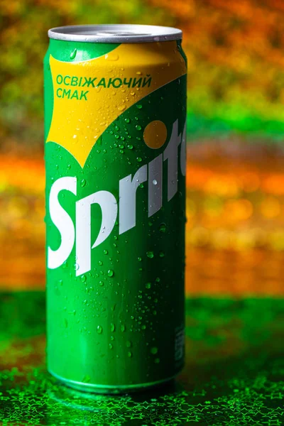 Georgia Mei 2021 Blik Citroen Limoensmaak Frisdrank Sprite — Stockfoto