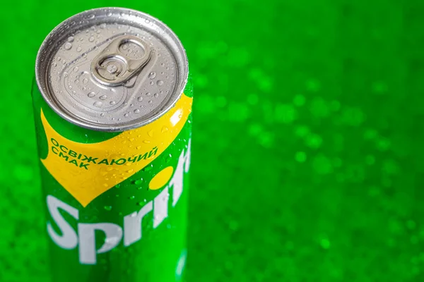 Georgia Usa 2021 Május Citromkonzerv Lime Ízesítésű Üdítőital Sprite — Stock Fotó