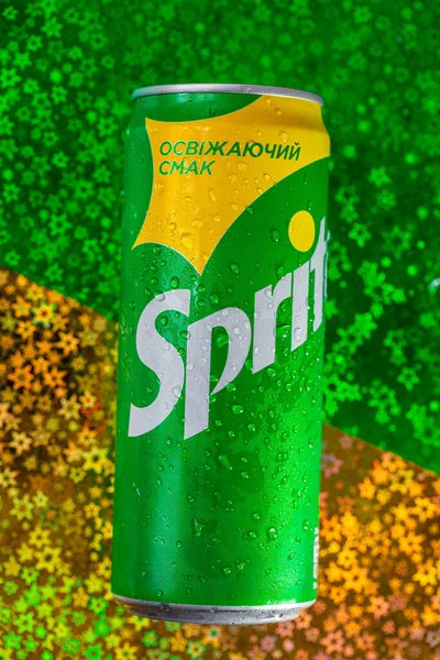 Georgia Mei 2021 Blik Citroen Limoensmaak Frisdrank Sprite — Stockfoto