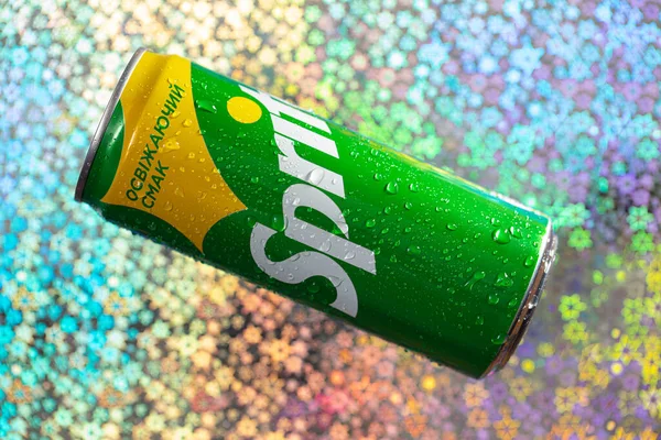 Georgia Usa 2021 Május Citromkonzerv Lime Ízesítésű Üdítőital Sprite — Stock Fotó