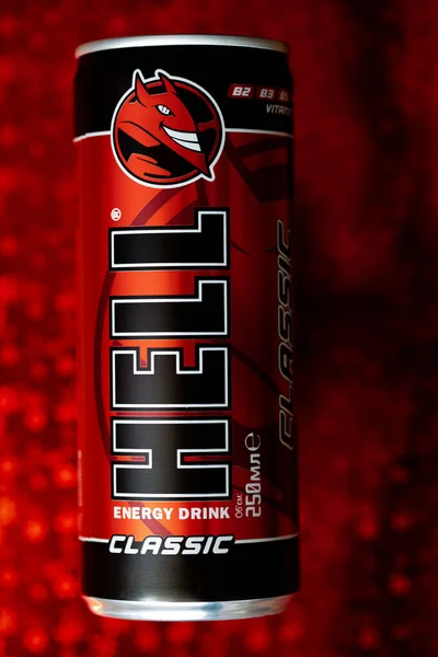 Hell Energy Drink Népszerű Energiaital Márka Forgalmazott Elsősorban Európában Ázsiában — Stock Fotó