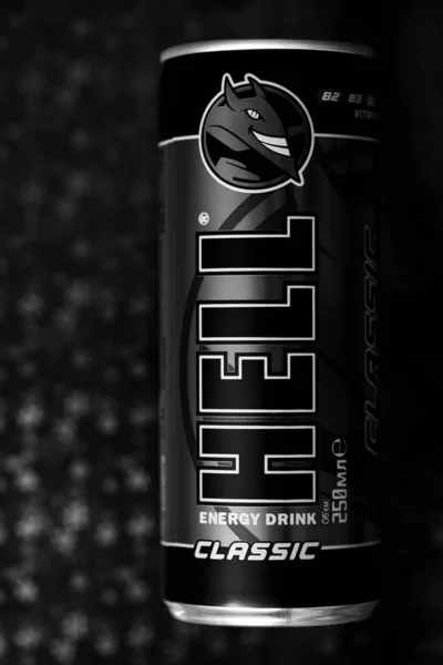 Hell Energy Drink Popular Marca Bebidas Energéticas Distribuida Principalmente Europa — Foto de Stock