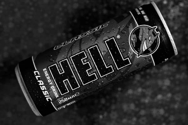 Hell Energy Drink Popolare Marchio Bevande Energetiche Distribuito Principalmente Europa — Foto Stock