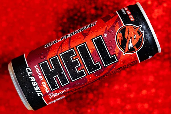 Hell Energy Drink Популярный Бренд Энергетических Напитков Европе Азии — стоковое фото