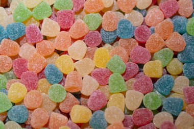 Çok renkli jöle şekerleri desenli arka plan