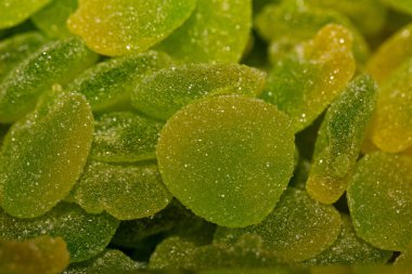 Yeşil jöle şekerleri desenli arka plan