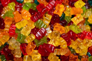 Ayı jöle şekerlemeleri desenli arka plan