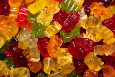 Ayı jöle şekerlemeleri desenli arka plan