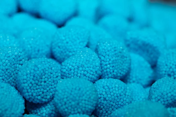 Blauwe Gelei Snoepjes Textuur Achtergrond — Stockfoto