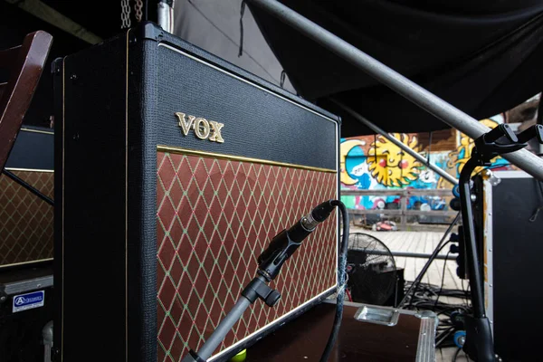 Lviv Ukraine Mai 2021 Amplificateur Vox Sur Scène Concert — Photo