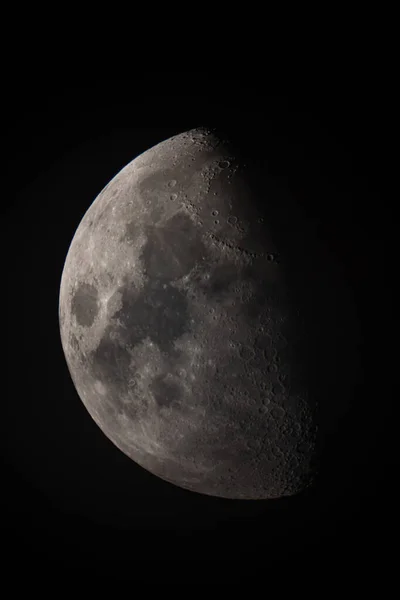 Крупный План Луны Телескопа Целью Проектирования — стоковое фото