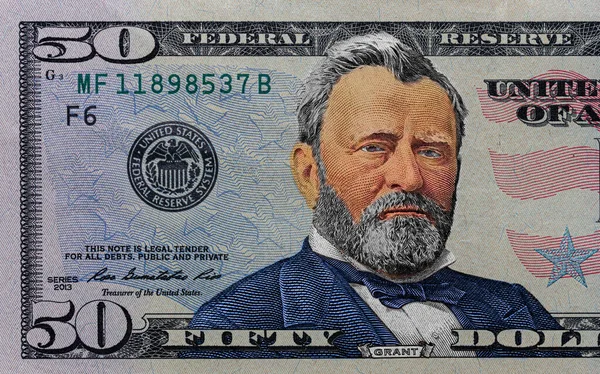 Fragmento Billete Coloreado Dólares Con Fines Diseño — Foto de Stock