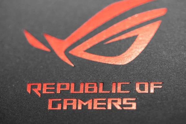 Tajpej Tajwan Sierpnia 2021 Logotyp Asus Rog — Zdjęcie stockowe