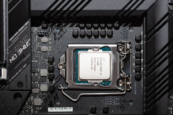 California August 2021 Closeup Intel Core 11900 Processor — 스톡 사진