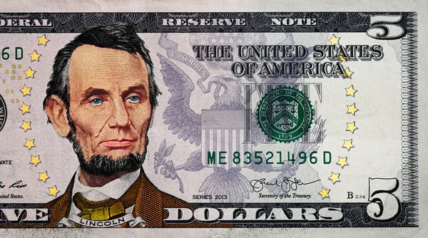 Fragmento Billete Dólares Coloreado Para Propósito Diseño —  Fotos de Stock