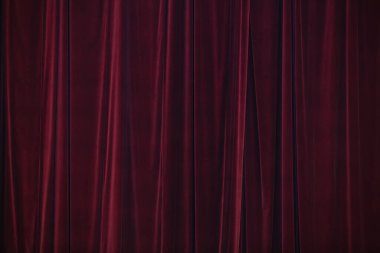 Tiyatroda kırmızı perde. Desenli arkaplan
