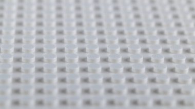 Lviv, Ukrayna - 6 Kasım 2025: Beyaz LEGO Tabaka Üst Görünümü Kusursuz Desen