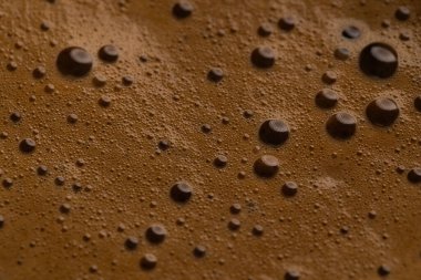 Extreme Macro Close of Coffee ya da Cappuccino Köpük ve Krema