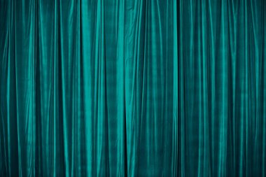 Tasarım amacı için tiyatro arka planında mavi perde