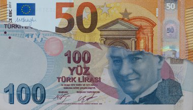 Türk Lira Banknotu 50 Avronun Üzerinde