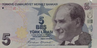 Mustafa Kemal Atatr 'ın Beş TL Portresi