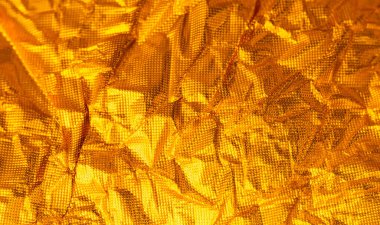 Buruşmuş Altın Foil Soyut Lüks Şebeke Dokusu