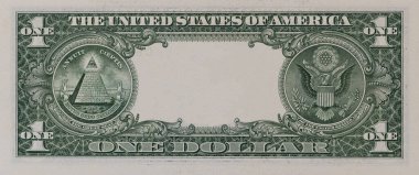 Bir Dolar Ters Büyük Mühür Piramidi Boş Merkez