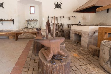 Zhovkva, Ukrayna - 26 Eylül 2025: Zhovkva kalesinin içi