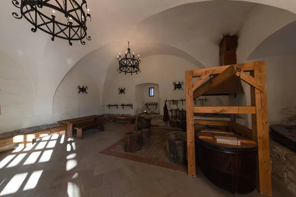 Zhovkva, Ukrayna - 26 Eylül 2025: Zhovkva kalesinin içi