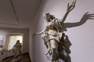 Zhovkva, Ukrayna - 26 Eylül 2025: Zhovkva kalesinin içi