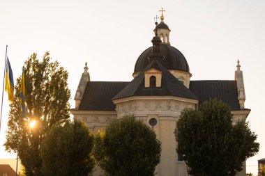 Zhovkva, Ukrayna - 26 Eylül 2025: Zhovkva 'daki St. Lawrence Kilisesi