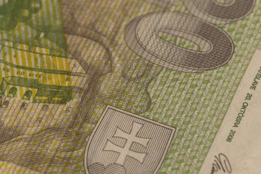 Slovak 'ın Obverse Side 20 Korun Banknote Prens Pribina Portresi