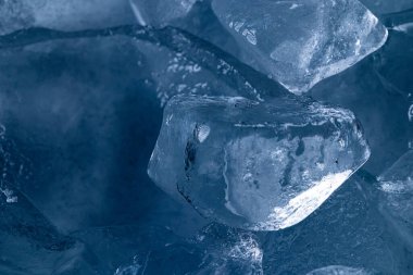 Hava kabarcıklı soyut mavi buz dokusu