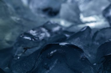 Hava kabarcıklı soyut mavi buz dokusu