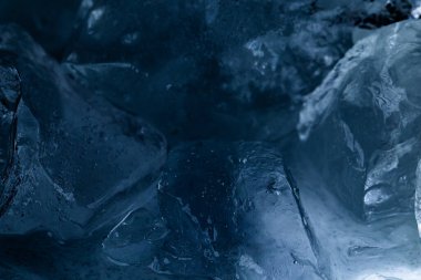 Hava kabarcıklı soyut mavi buz dokusu