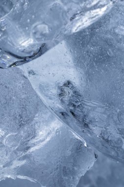 Hava kabarcıklı soyut mavi buz dokusu