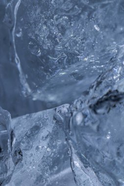 Hava kabarcıklı soyut mavi buz dokusu