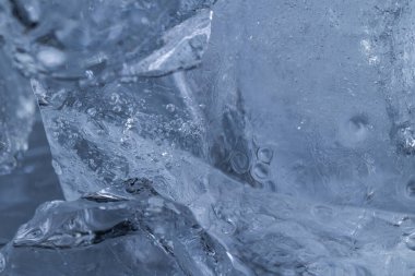 Hava kabarcıklı soyut mavi buz dokusu