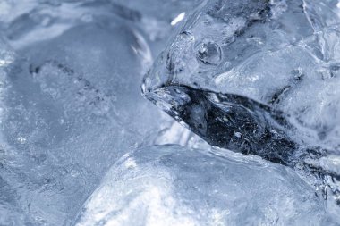 Hava kabarcıklı soyut mavi buz dokusu