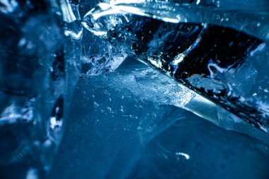 Hava kabarcıklı soyut mavi buz dokusu