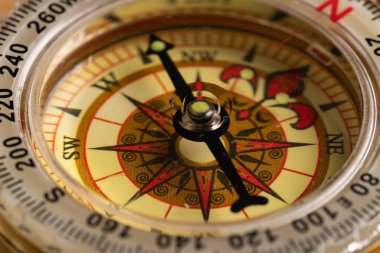 Vintage Pusula Boyutunun Makro Görünümü