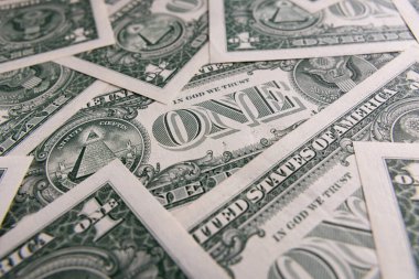 Arkaplan Dağılmış Bir ABD Doları Şeklinde Ters Kenar Sembolleri Gösteriliyor