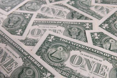 Arkaplan Dağılmış Bir ABD Doları Şeklinde Ters Kenar Sembolleri Gösteriliyor